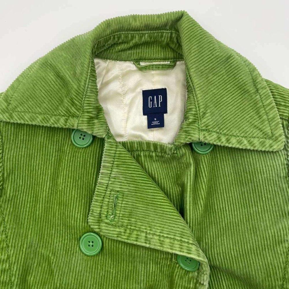 GAP Vibrant Green Corduroy Trench Coat